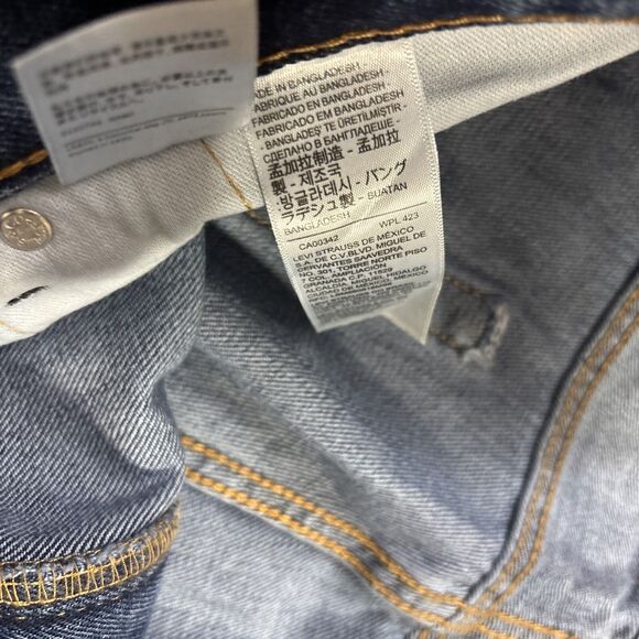 NEW Levis 505 Men's Regular Fit Jeans Blue Denim 42x32 Brand New - Picture 7 of 12